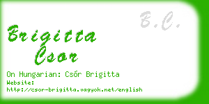 brigitta csor business card